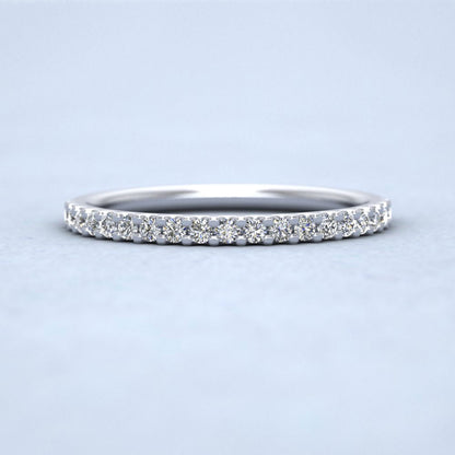 Round Claw 0.34ct Half Diamond Set 950 Platinum 2.25mm Ring