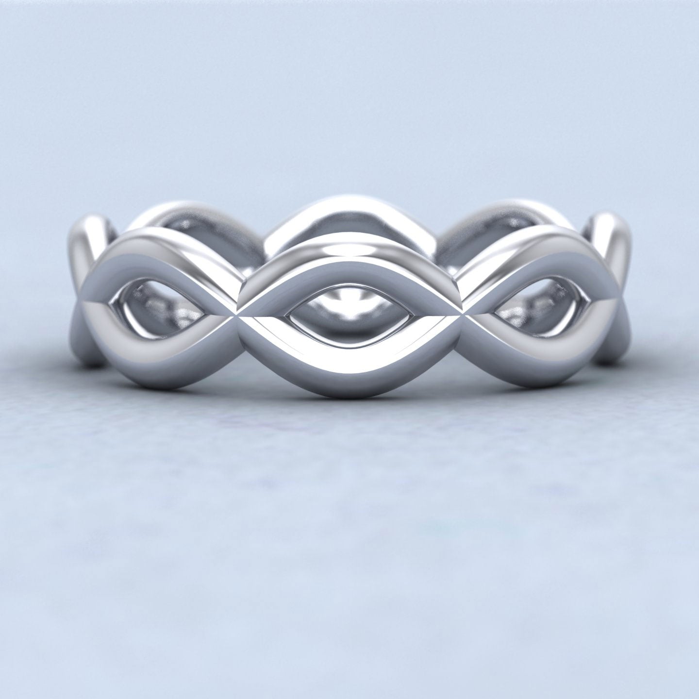 Double Twist Sterling Silver 6mm Wedding Ring