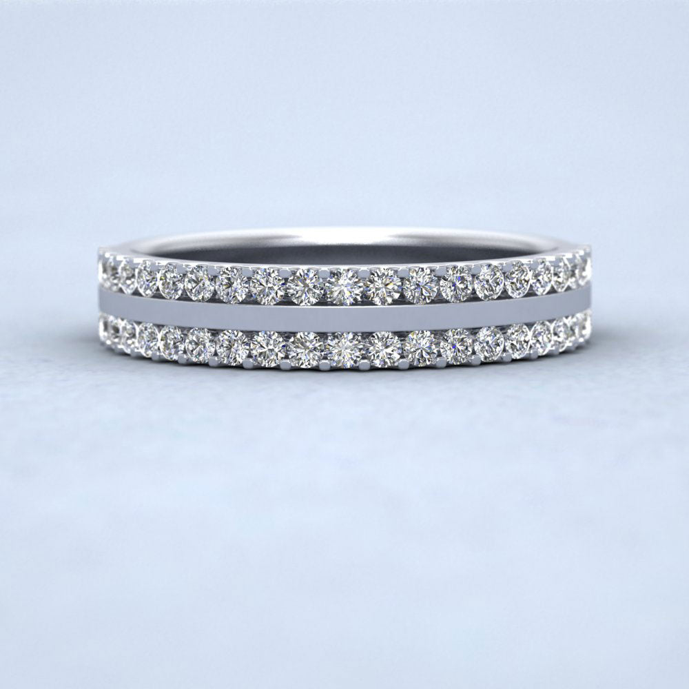 Double Edge Claw Fully Set Diamond Ring (1ct) In 950 Platinum