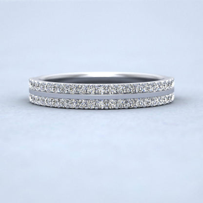 Double Edge Claw Fully Set Diamond Ring (0.92ct) In 950 Platinum