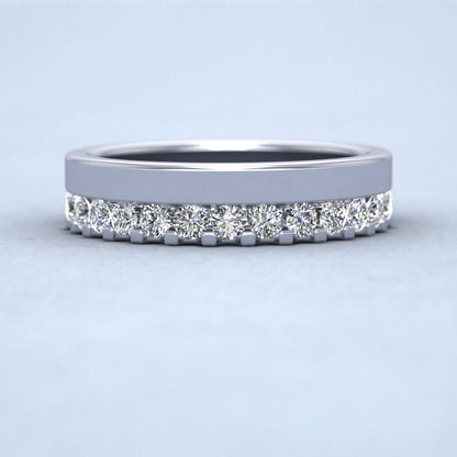 Asymmetric Half Claw Set Diamond Ring (0.49ct) In 950 Platinum