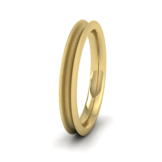 Heavy Concave 14ct Yellow Gold 3mm Wedding Ring