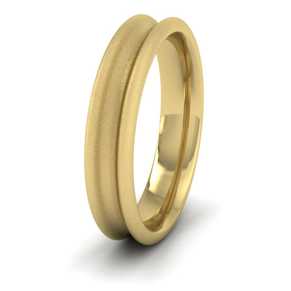 Heavy Concave 9ct Yellow Gold 5mm Wedding Ring