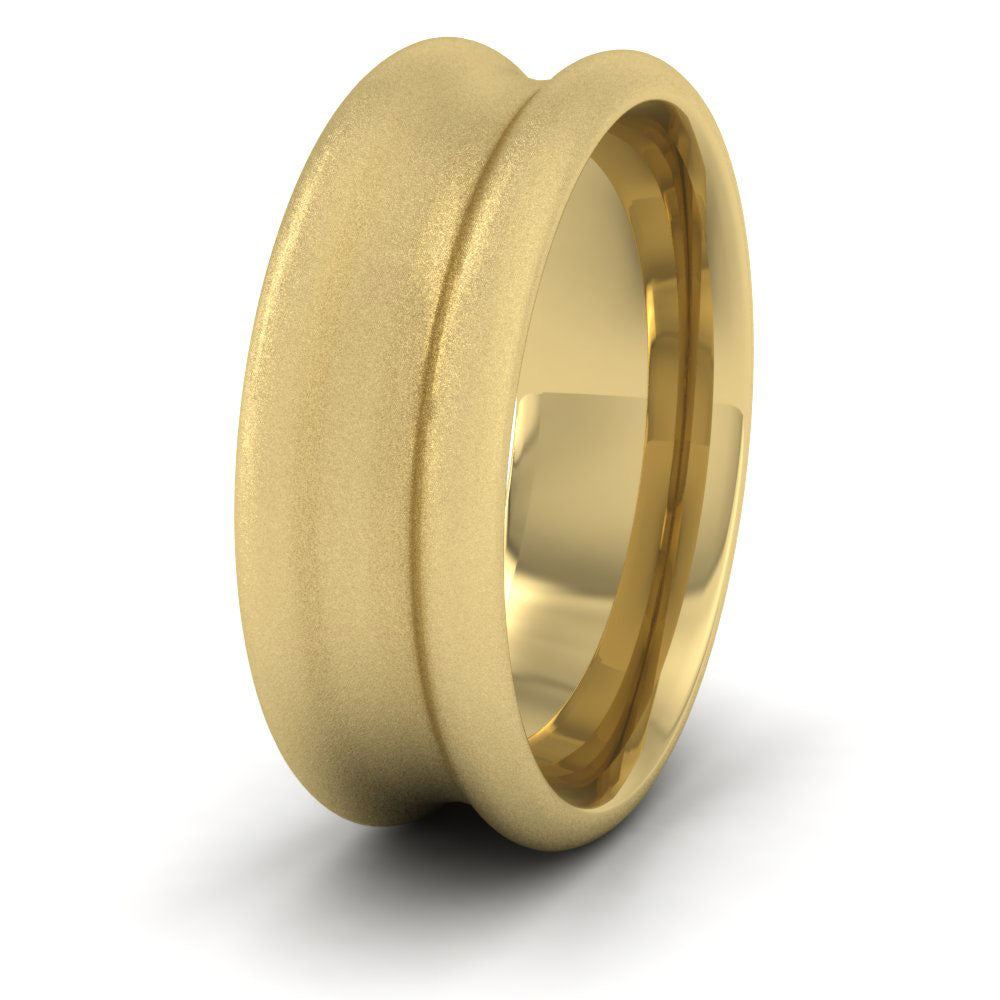 Heavy Concave 9ct Yellow Gold 8mm Wedding Ring