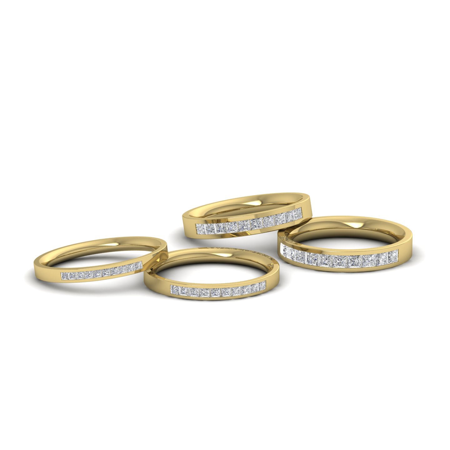 Simple wedding band on sale sets