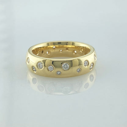 Scatter Diamond Set 18ct Yellow Gold 5mm Wedding Ring