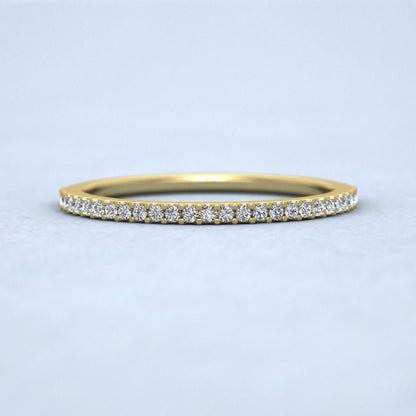 Round Claw 0.13ct Half Diamond Set 18ct Yellow Gold 1.5mm Ring