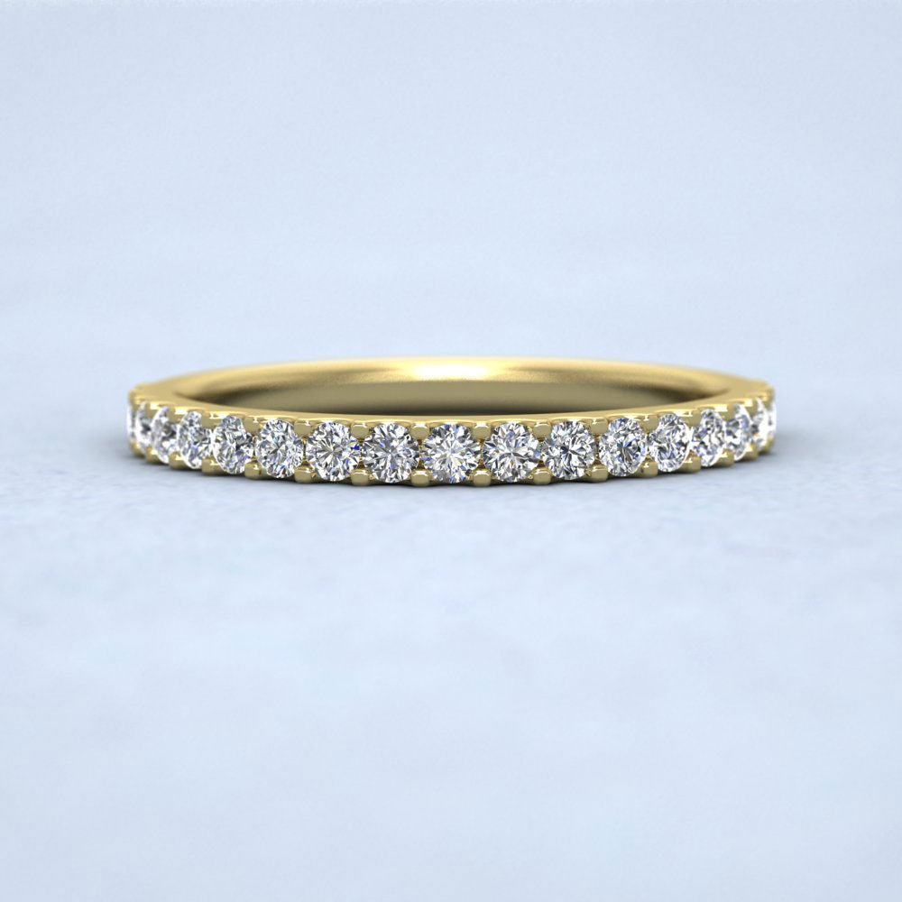 Round Claw 0.5ct Half Diamond Set 18ct Yellow Gold 2.5mm Ring