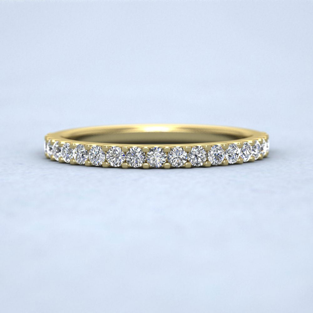 Round Claw 0.5ct Half Diamond Set 9ct Yellow Gold 2.5mm Ring