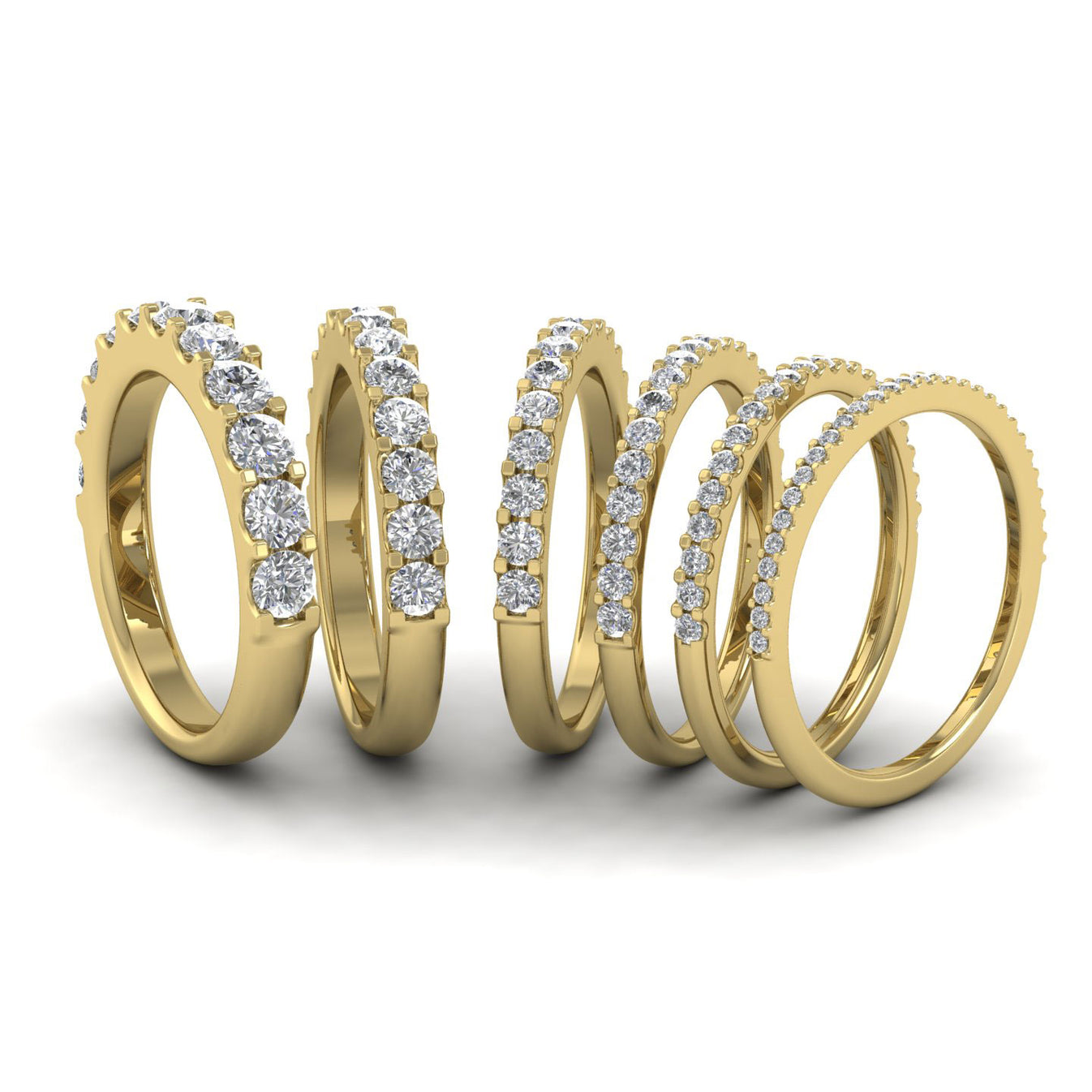 Round Claw 0.5ct Half Diamond Set 18ct Rose Gold 2.5mm Ring main image 0