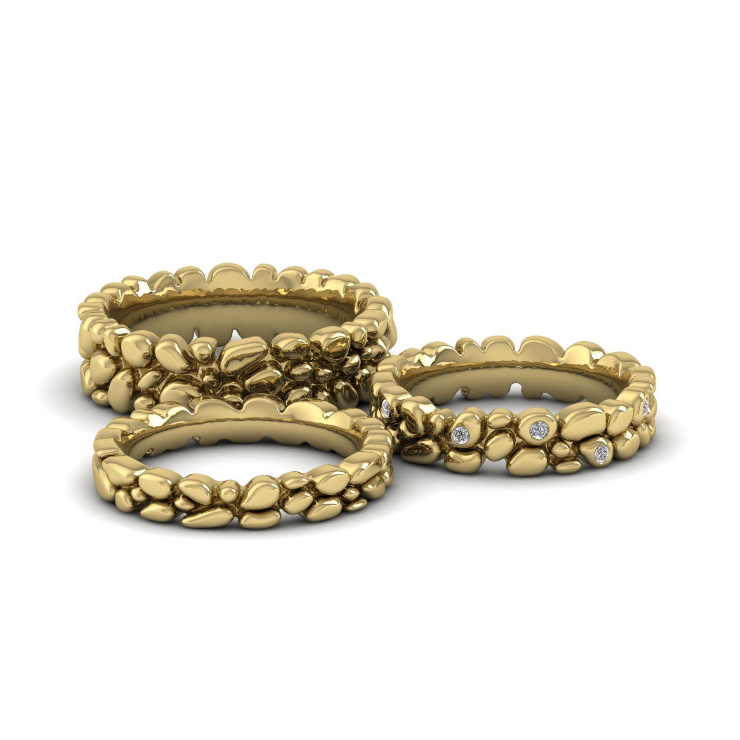 Pebbles 14ct Yellow Gold 3.5mm Wedding Ring