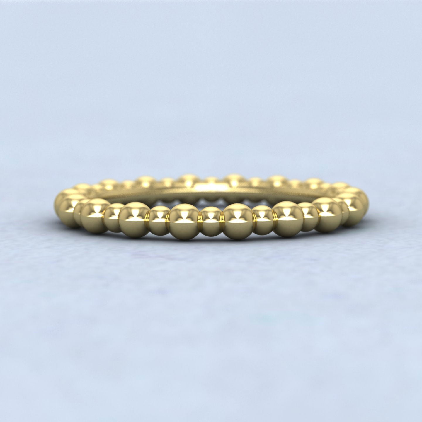 Bobbly 14ct Yellow Gold 2mm Wedding Ring