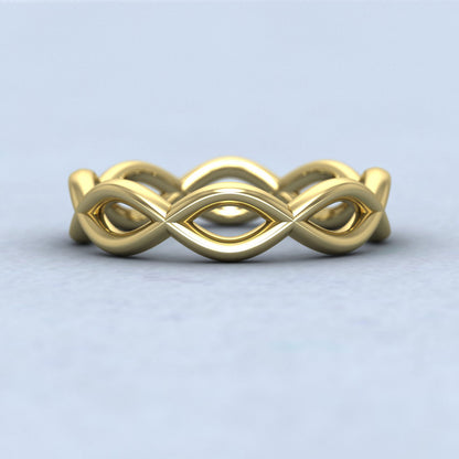 Double Twist 22ct Yellow Gold 4mm Wedding Ring