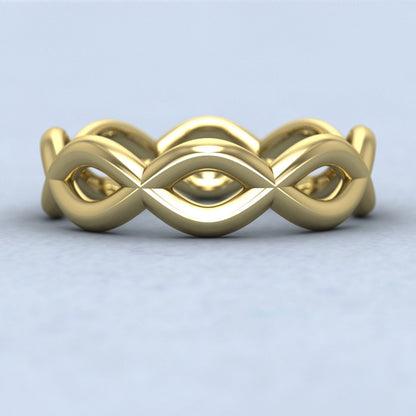 Double Twist 14ct Yellow Gold 6mm Wedding Ring