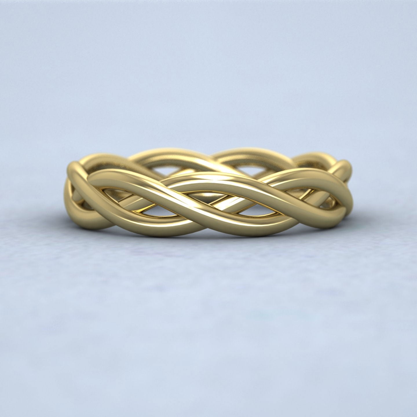 Triple Weave 14ct Yellow Gold 4mm Wedding Ring