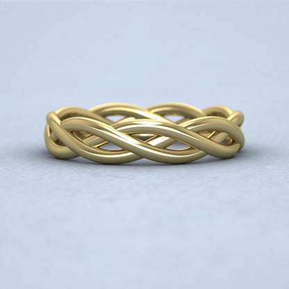 Triple Weave 22ct Yellow Gold 4mm Wedding Ring