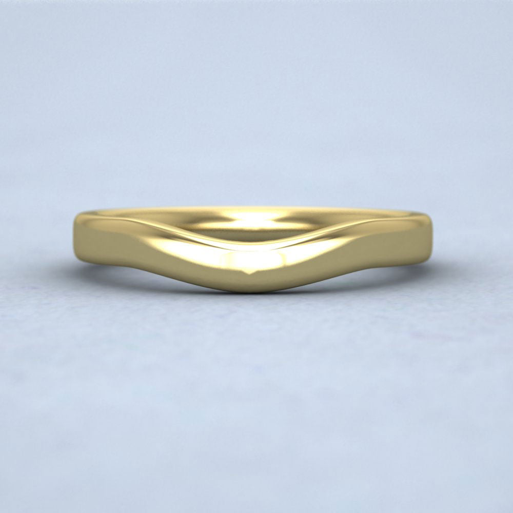 Shaped 14ct Yellow Gold 2.5mm Wedding Ring