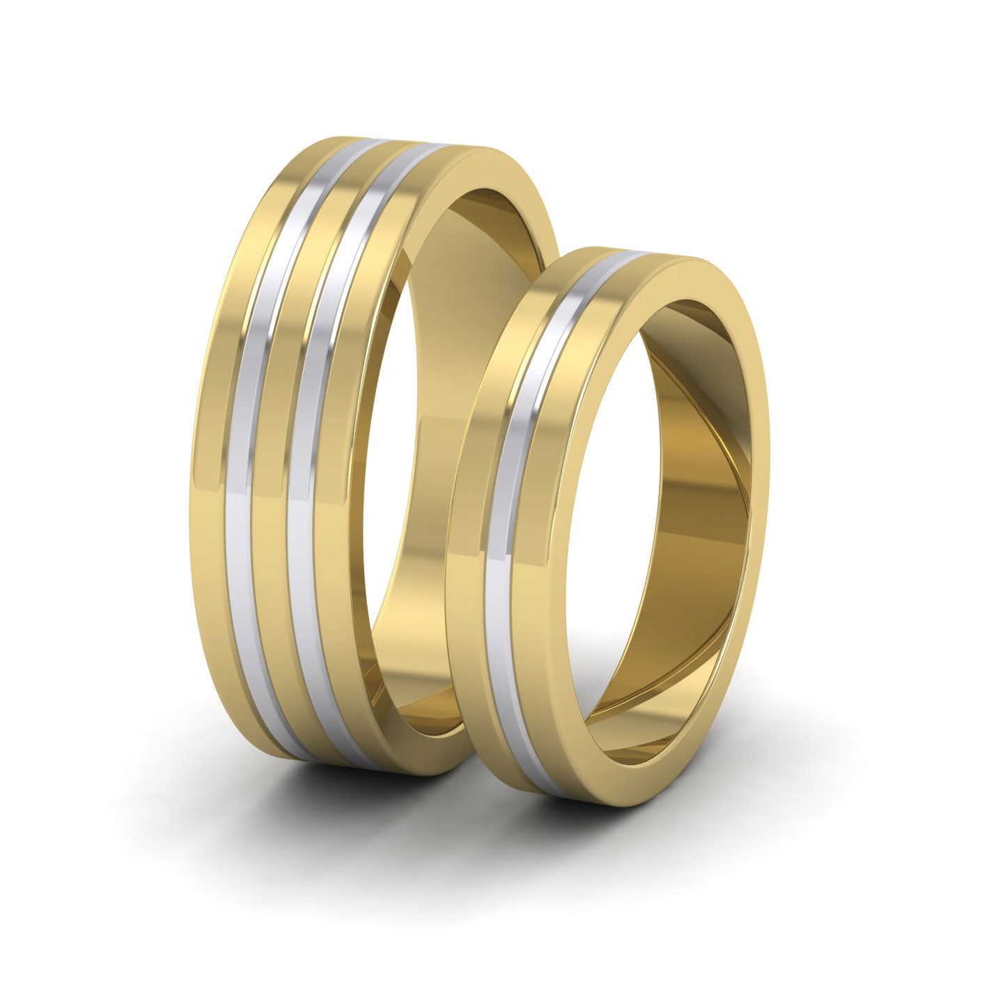 Two colour clearance gold wedding rings