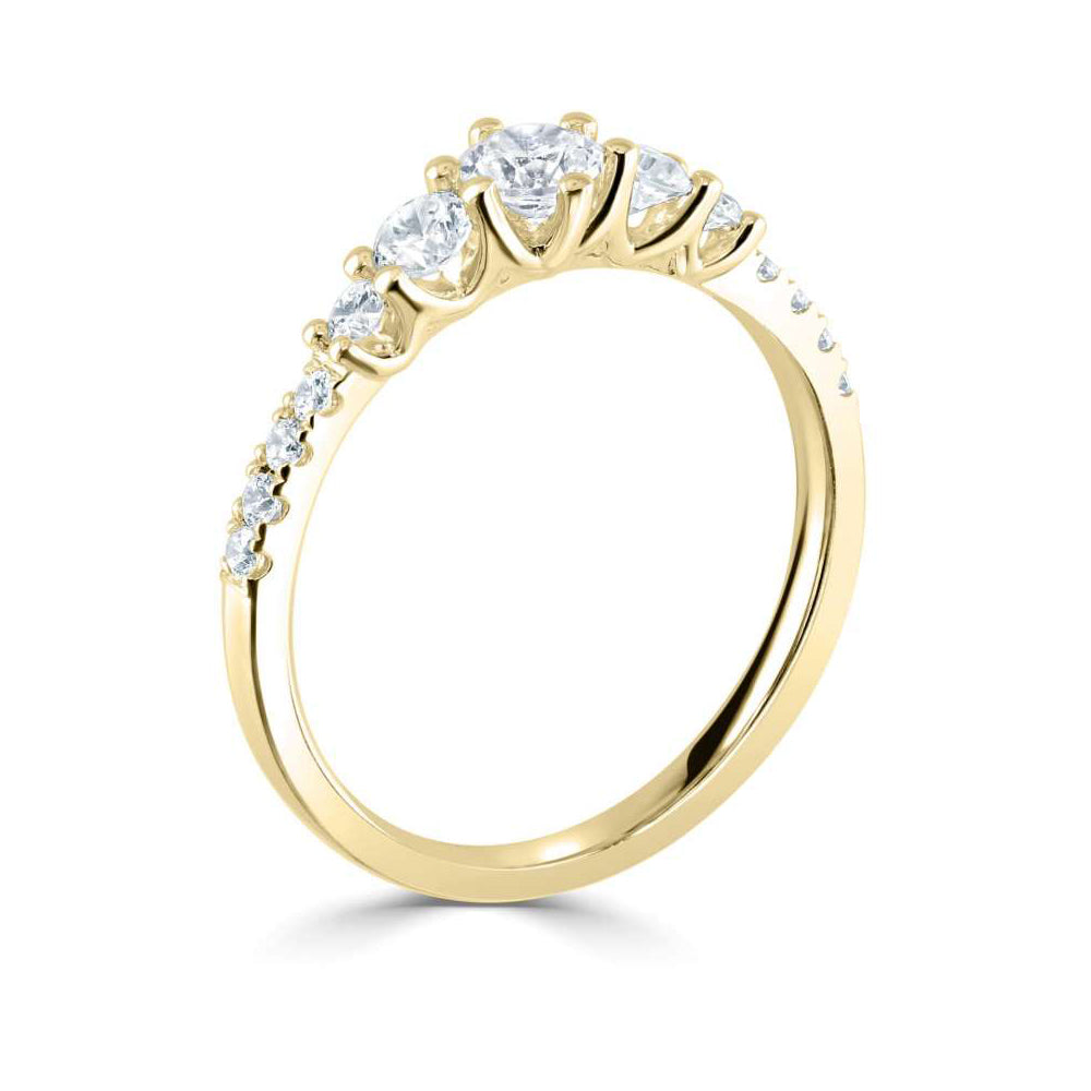 Ania Haie Gold Sparkle Multi Stone Band Ring | Kilkenny Design