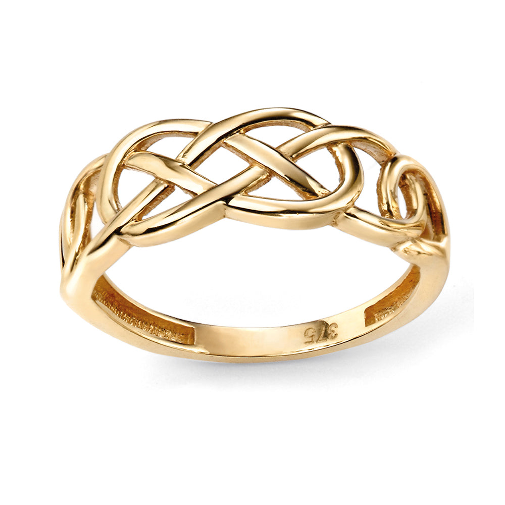 9ct Yellow Gold Open Celtic Dress Ring