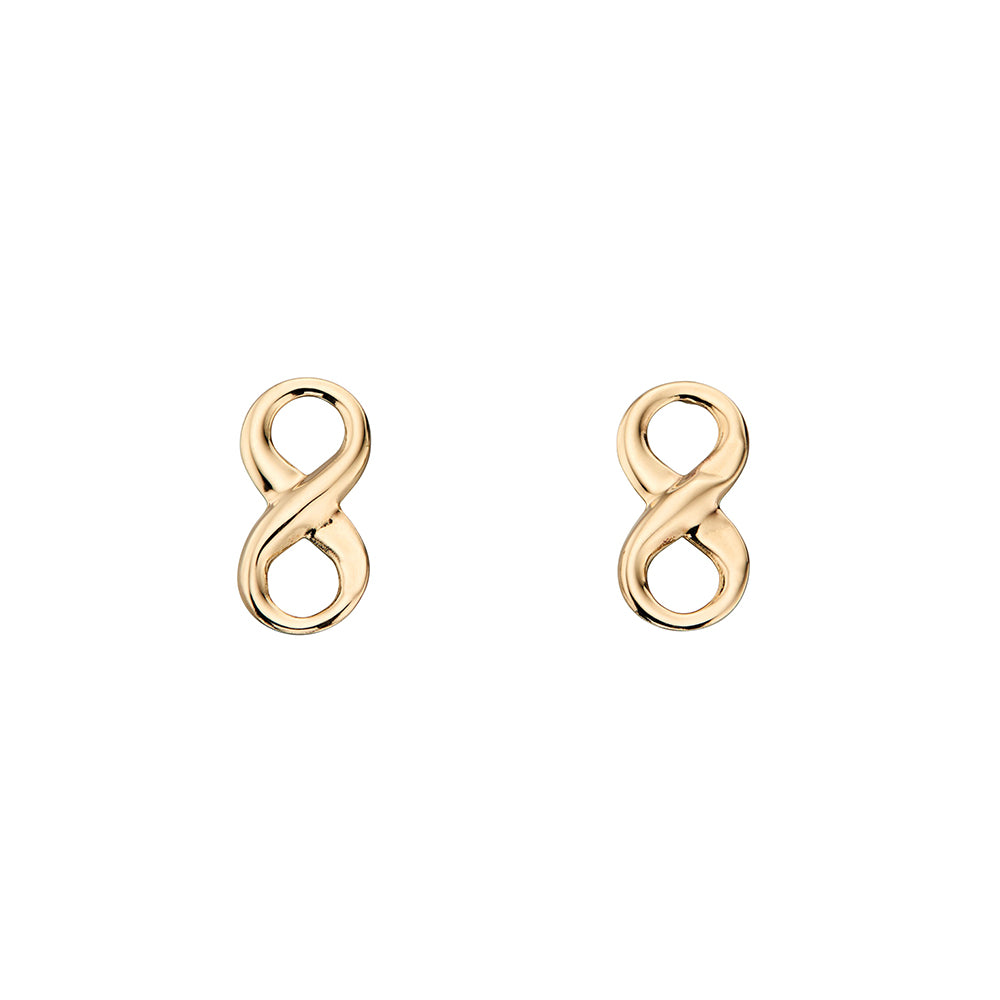 9ct Yellow Gold Infinity Earrings