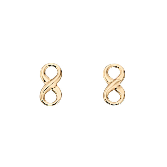 9ct Yellow Gold Infinity Earrings