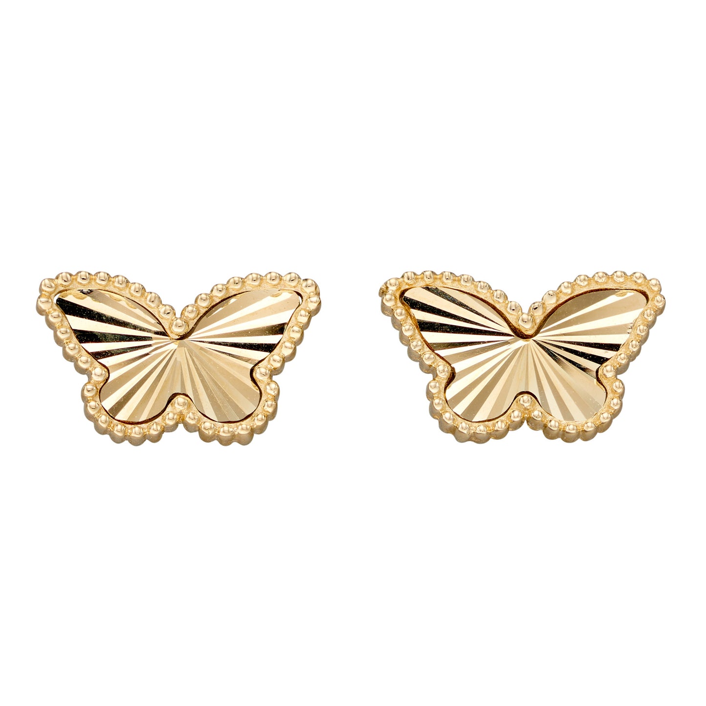 9ct Yellow Gold Butterfly Earrings