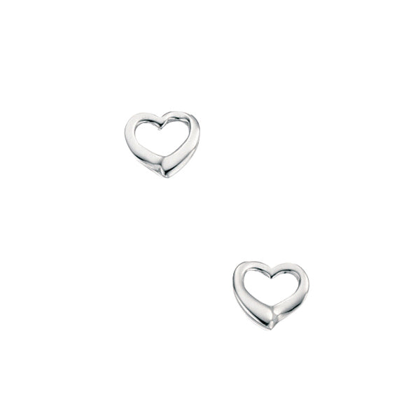 Floating Heart earrings In Sterling Silver