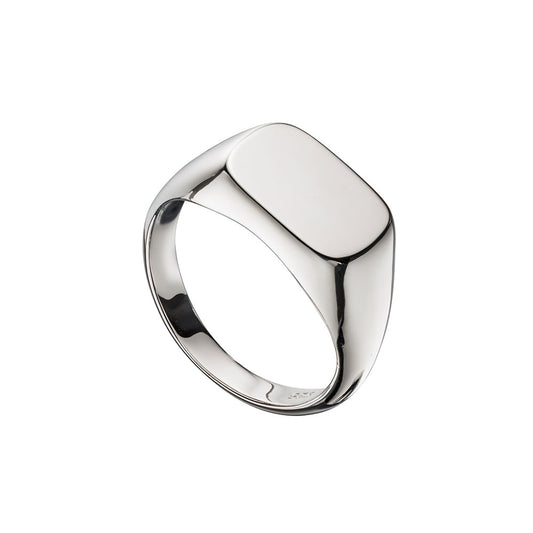 Oblong Signet Ring In Sterling Silver