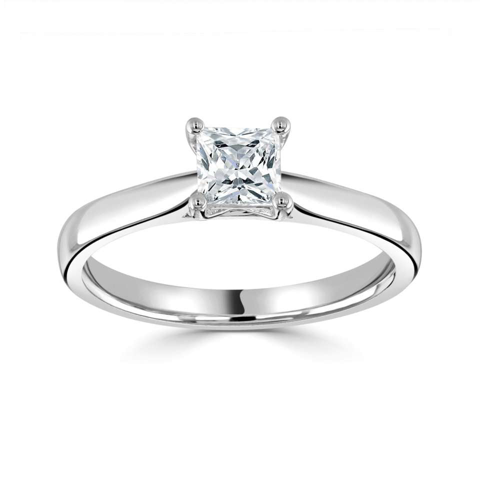 Square princess sale cut diamond ring