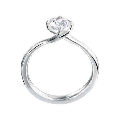 Platinum Four Claw Solitaire Diamond Ring