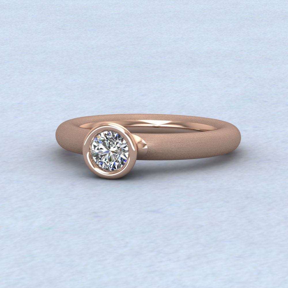 18ct Rose Gold Halo Diamond Solitaire Ring