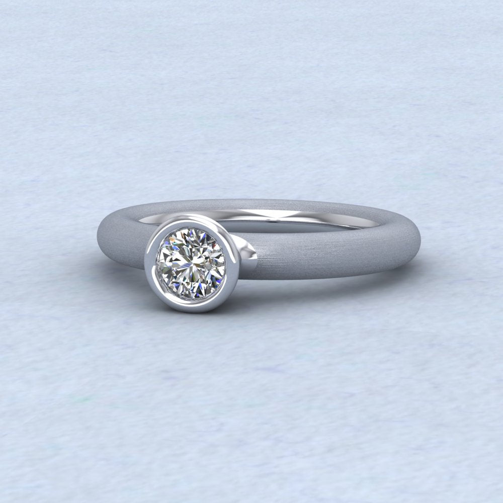 Platinum Halo Diamond Solitaire Ring