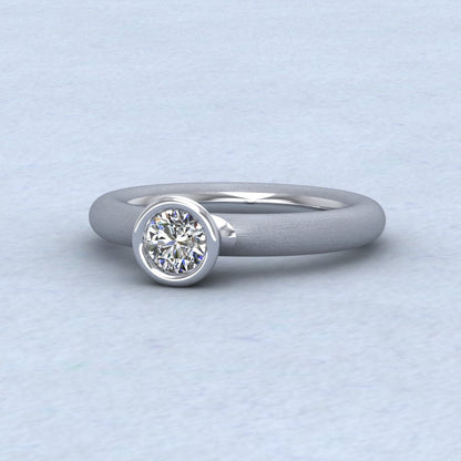 Platinum Halo Diamond Solitaire Ring