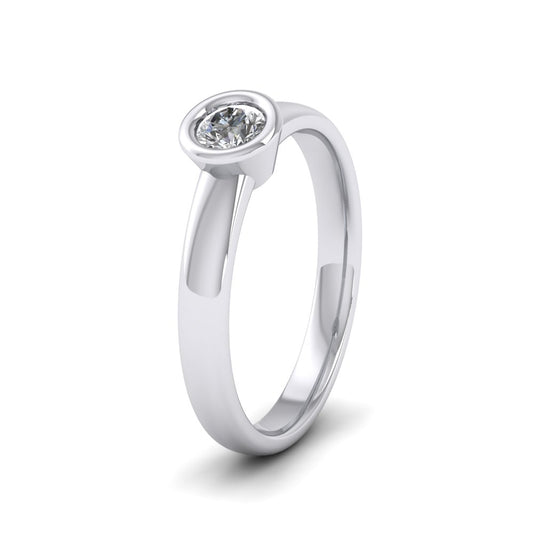 18ct White Gold Slim Halo Diamond Solitaire Ring
