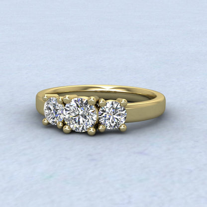 18ct Yellow Gold Trilogy Diamond Ring