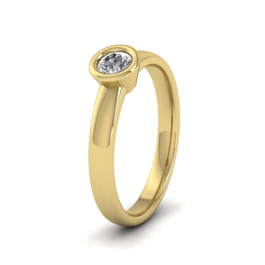 9ct Yellow Gold Slim Halo Diamond Solitaire Ring
