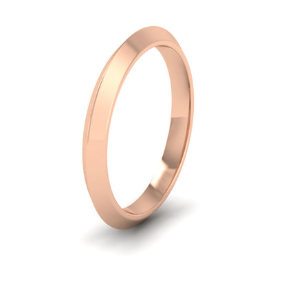 Knife Edge Shape 9ct Rose Gold 2.5mm Wedding Ring