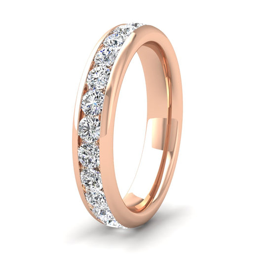 <p>18ct Rose Gold Full Channel Set 1.82ct Round Brilliant Cut Diamond Wedding Ring.  4mm Wide And Court Shaped For Comfortable Fitting</p>