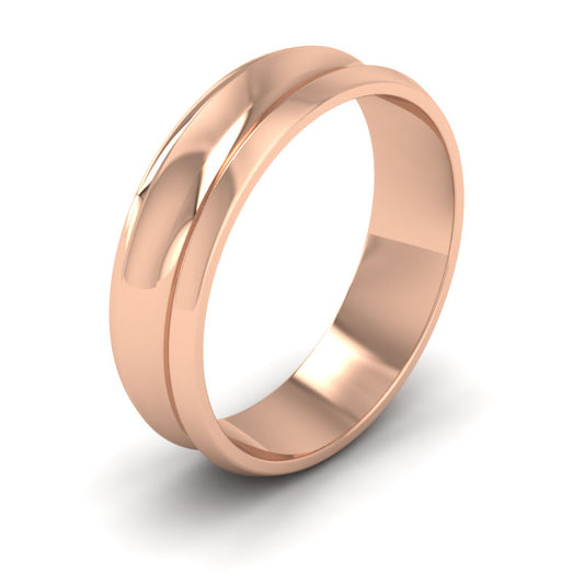 Concave 9ct Rose Gold 6mm Wedding Ring