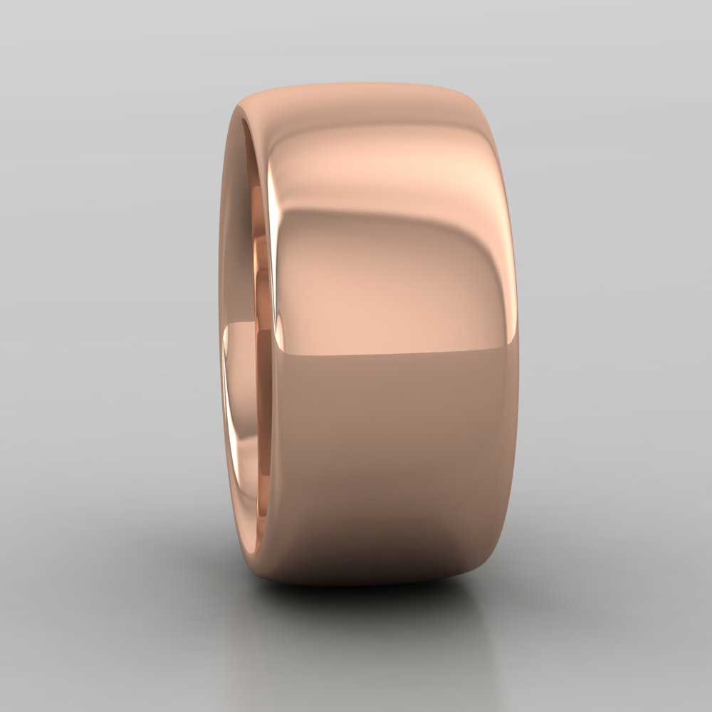 9ct Rose Gold 10mm Cushion Court Shape (Comfort Fit) Super Heavy Weight Wedding Ring Right View