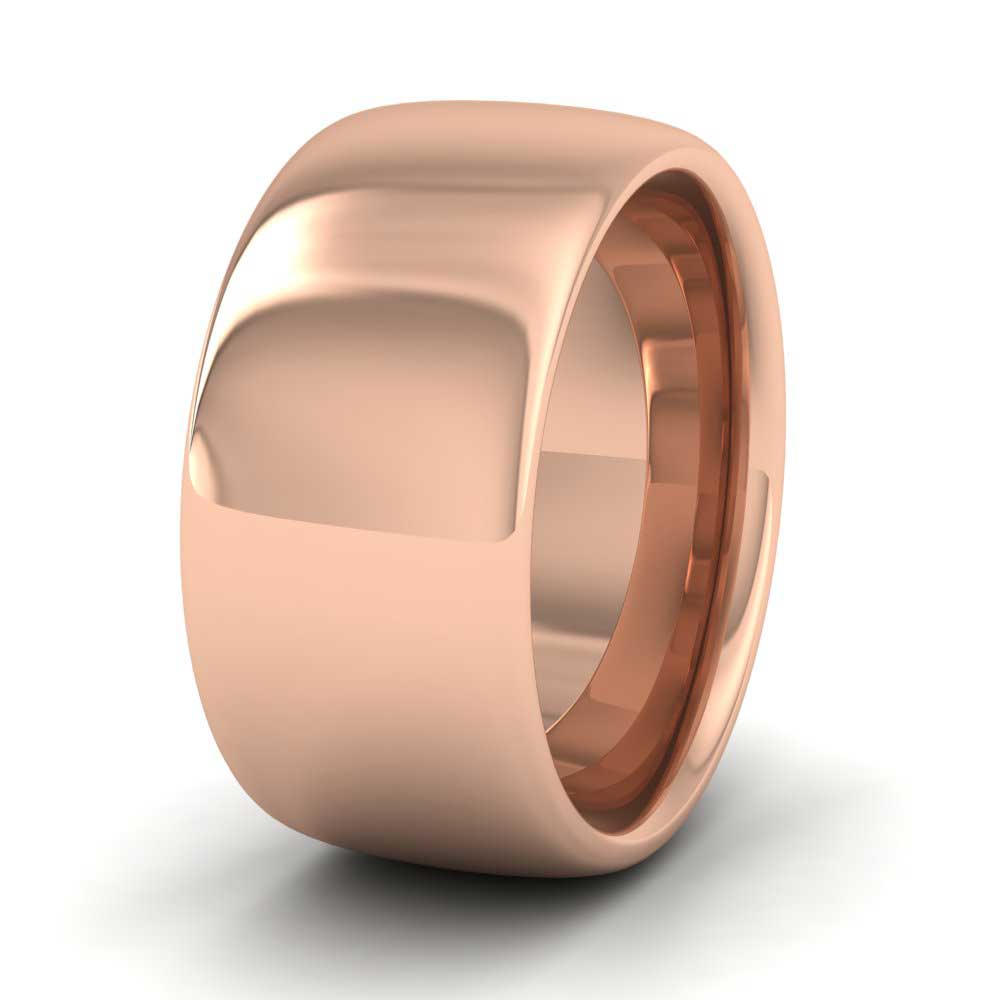 9ct Rose Gold 10mm Cushion Court Shape (Comfort Fit) Super Heavy Weight Wedding Ring