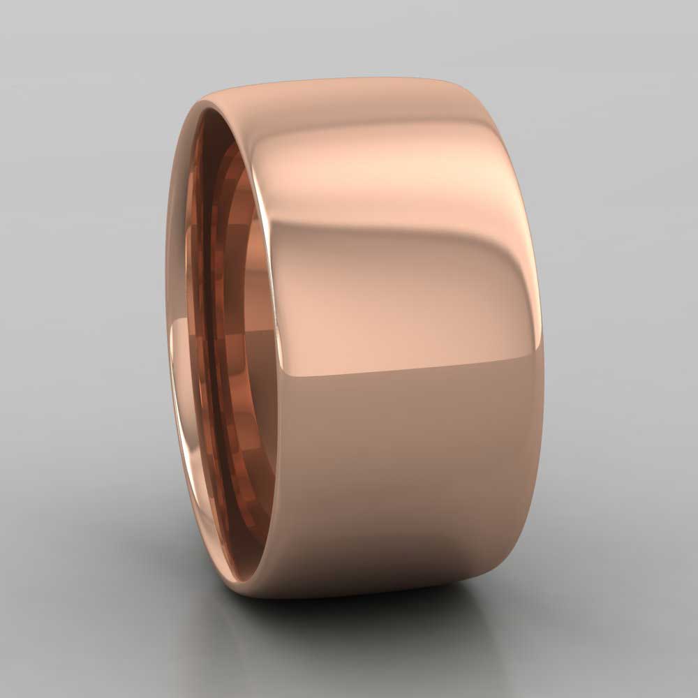 9ct Rose Gold 10mm Cushion Court Shape (Comfort Fit) Classic Weight Wedding Ring Right View