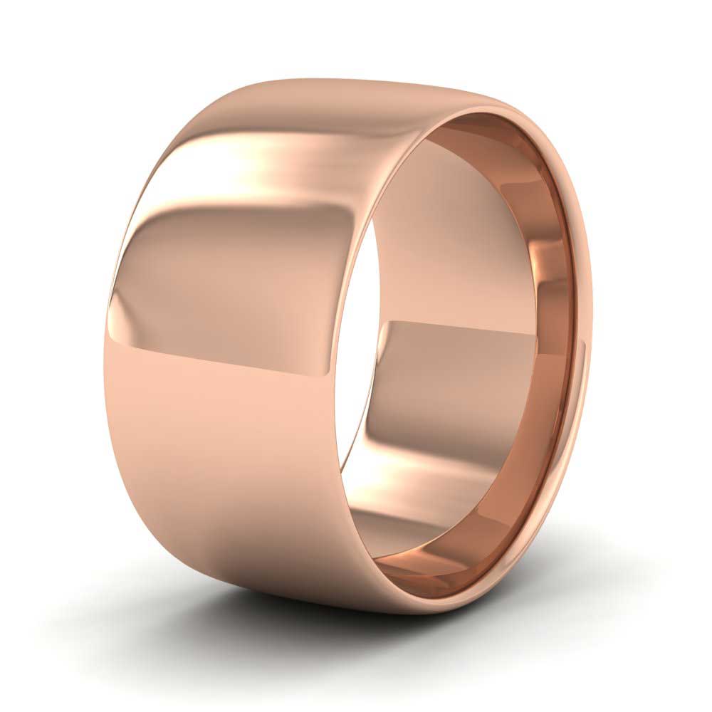 9ct Rose Gold 10mm Cushion Court Shape (Comfort Fit) Classic Weight Wedding Ring