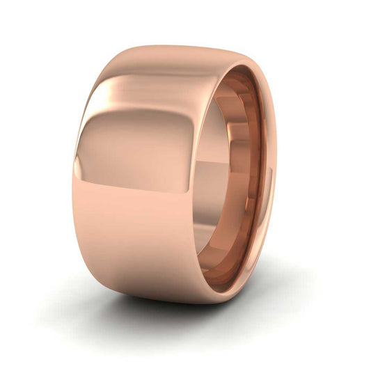 18ct Rose Gold 10mm Cushion Court Shape (Comfort Fit) Extra Heavy Weight Wedding Ring