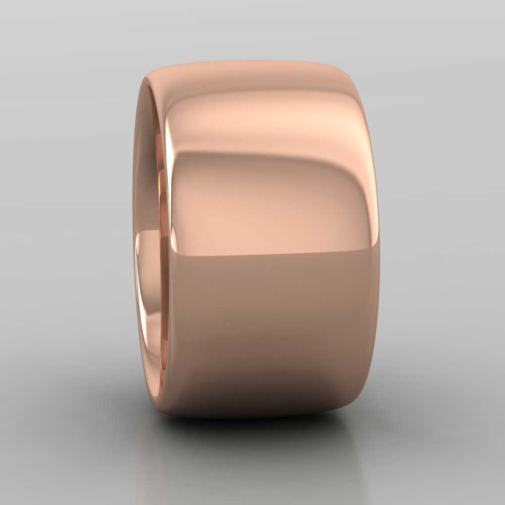 18ct Rose Gold 12mm Cushion Court Shape (Comfort Fit) Super Heavy Weight Wedding Ring Right View