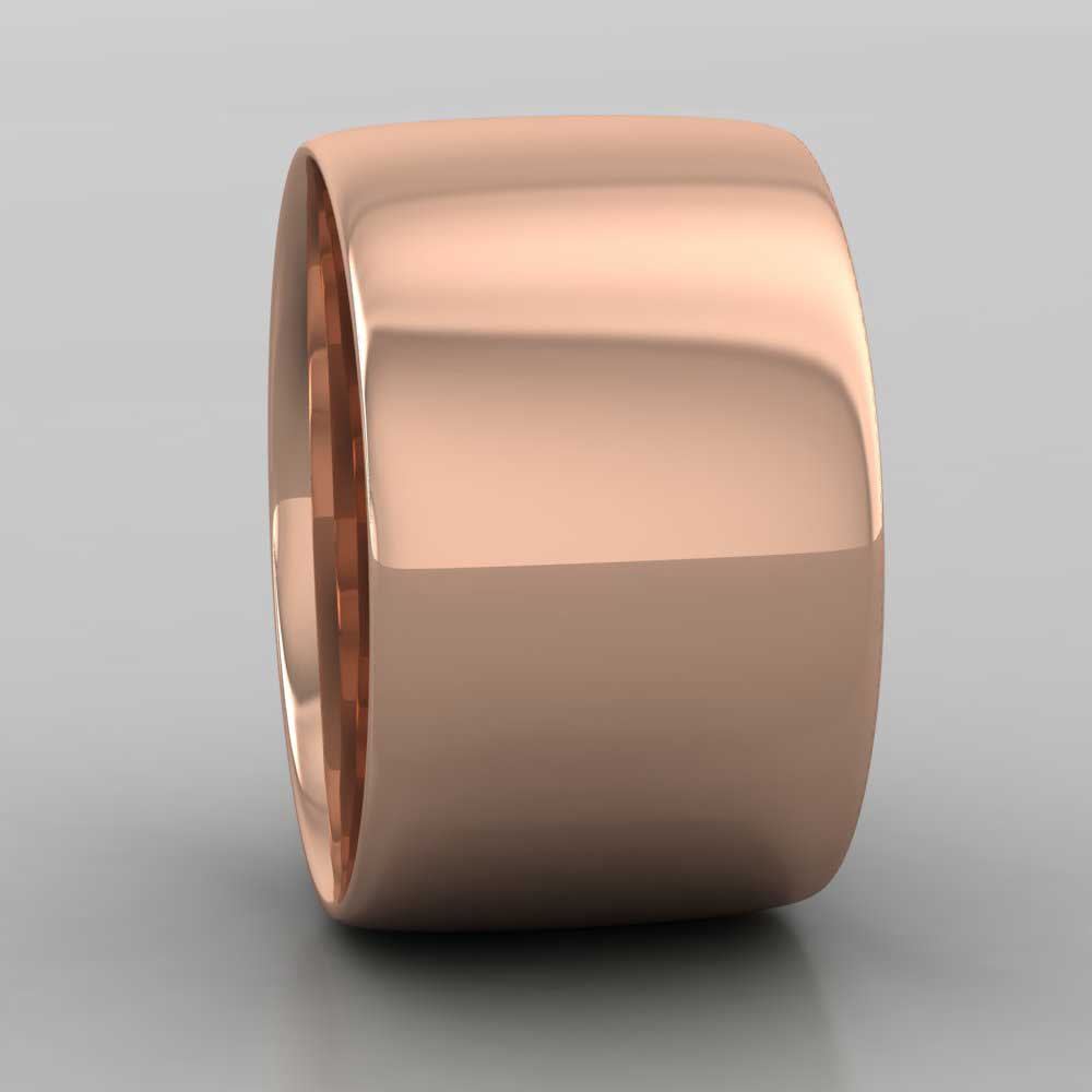 18ct Rose Gold 12mm Cushion Court Shape (Comfort Fit) Classic Weight Wedding Ring Right View