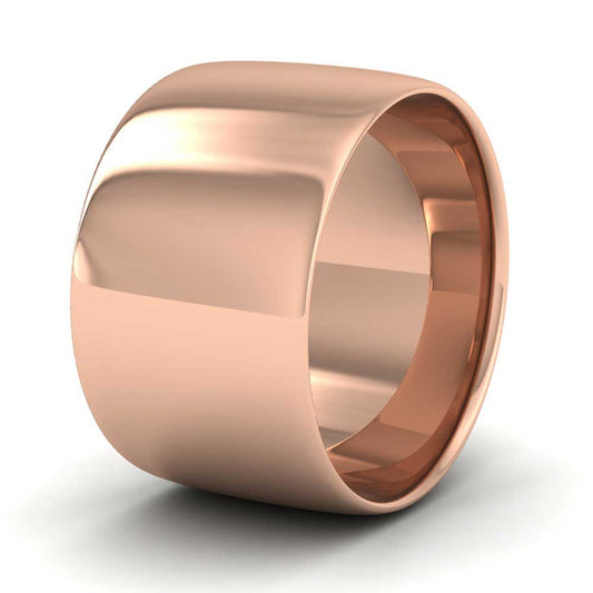 18ct Rose Gold 12mm Cushion Court Shape (Comfort Fit) Classic Weight Wedding Ring