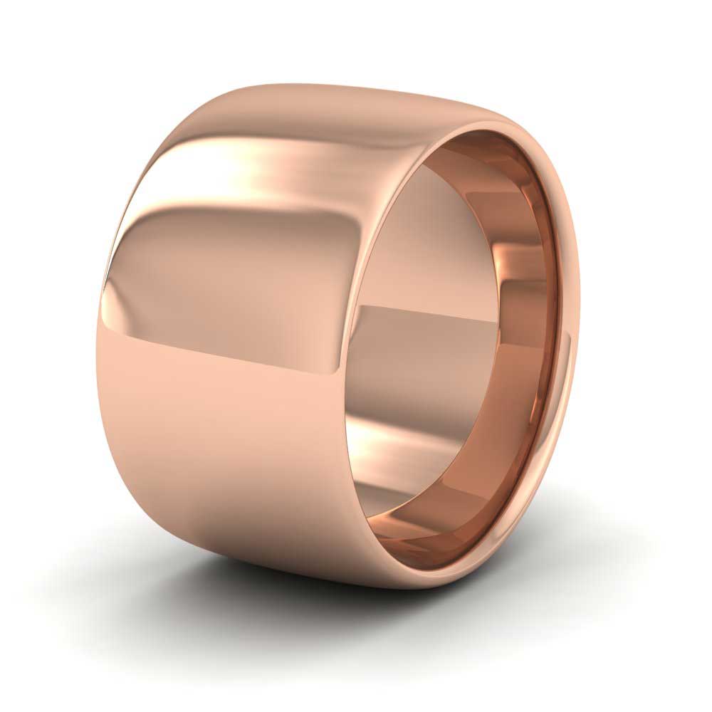 9ct Rose Gold 12mm Cushion Court Shape (Comfort Fit) Extra Heavy Weight Wedding Ring