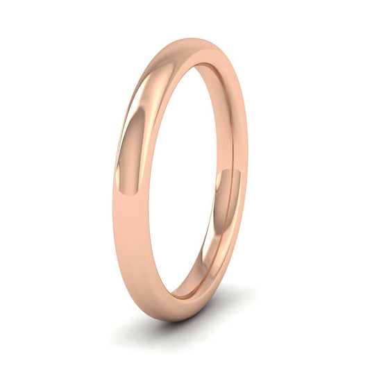 18ct Rose Gold 2.5mm Cushion Court Shape (Comfort Fit) Super Heavy Weight Wedding Ring